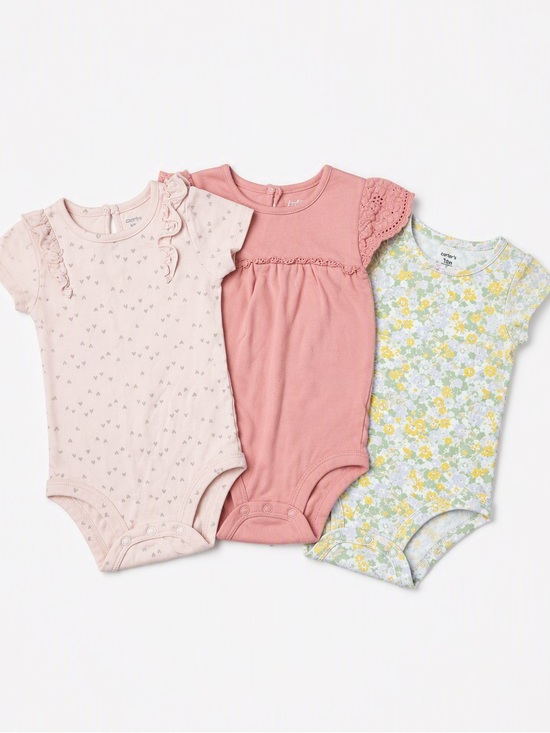Carter's Other - Carter's Coquette Ditsy Floral & Eyelet Lace Ruffle Bodysuit Bundle 3pc 12-18M